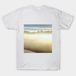 SCENERY 43 - Morning Fog Misty White Sky Horizon T-Shirt